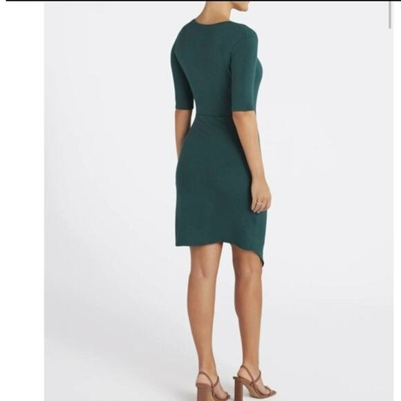 New 41 Hawthorn Green ribbed jersey side ruched midi dress size XL - Picture 5 of 10